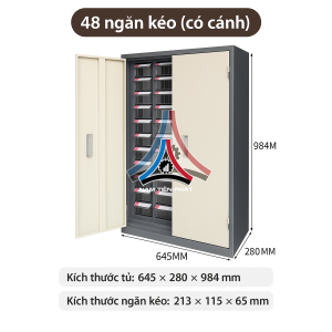 Tủ Linh Kiện Điện Tử 48 Ngăn